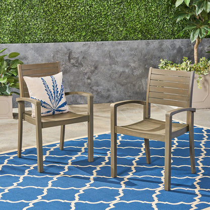 Outdoor Dining Chair, Stacking Design For Patio Noble House