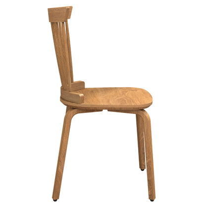 Solid Wood Slat Back Windsor Chair (Set of 2) Home Essentials