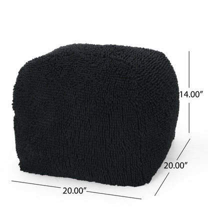 Spongy Microfiber Square Pouf Soft Seating Home Essentials