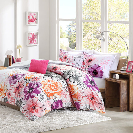 Olivia - Comforter Set - Pink Intelligent Design