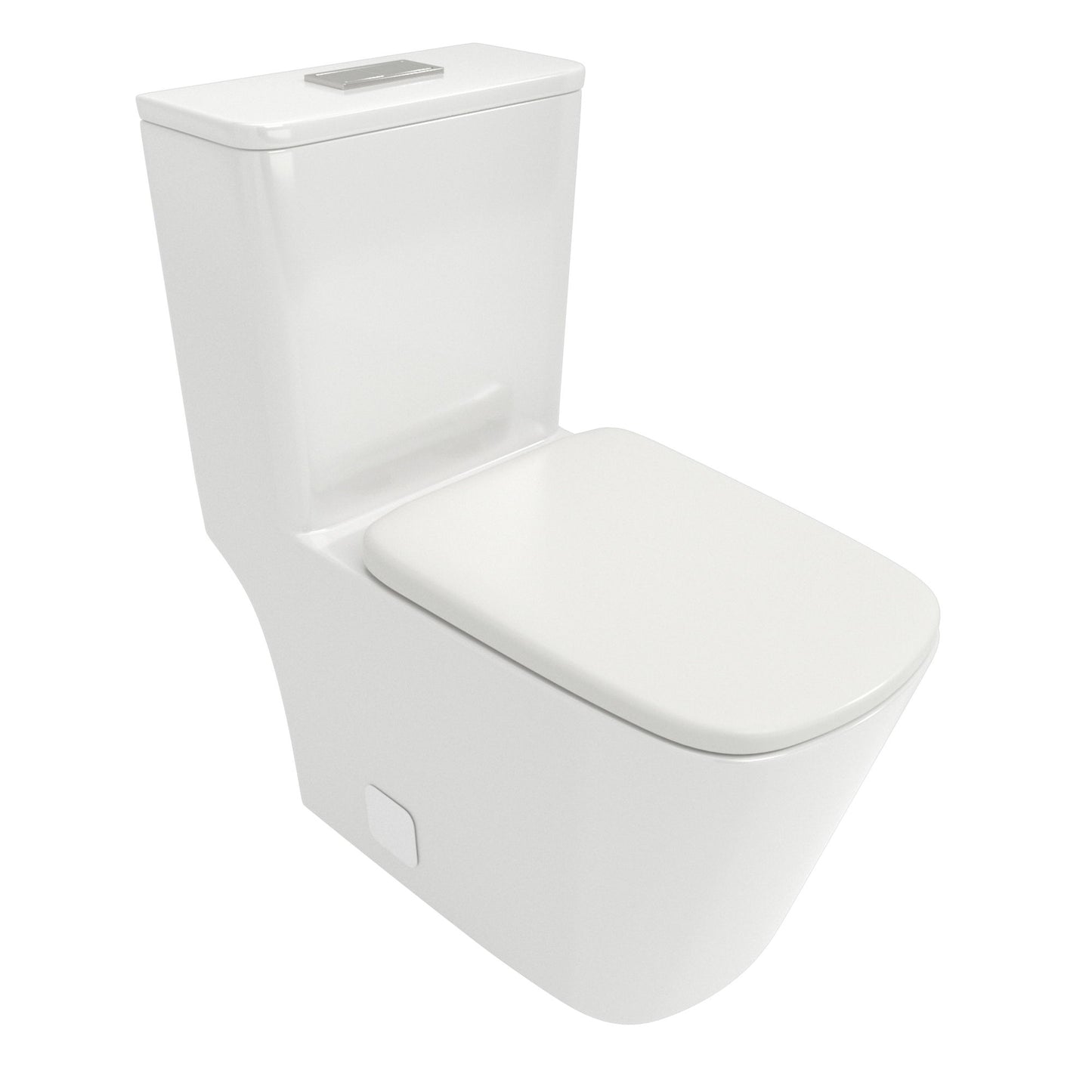 1 Piece Toilet & Dual Flush And Soft Closing Seat - White Daily Nest