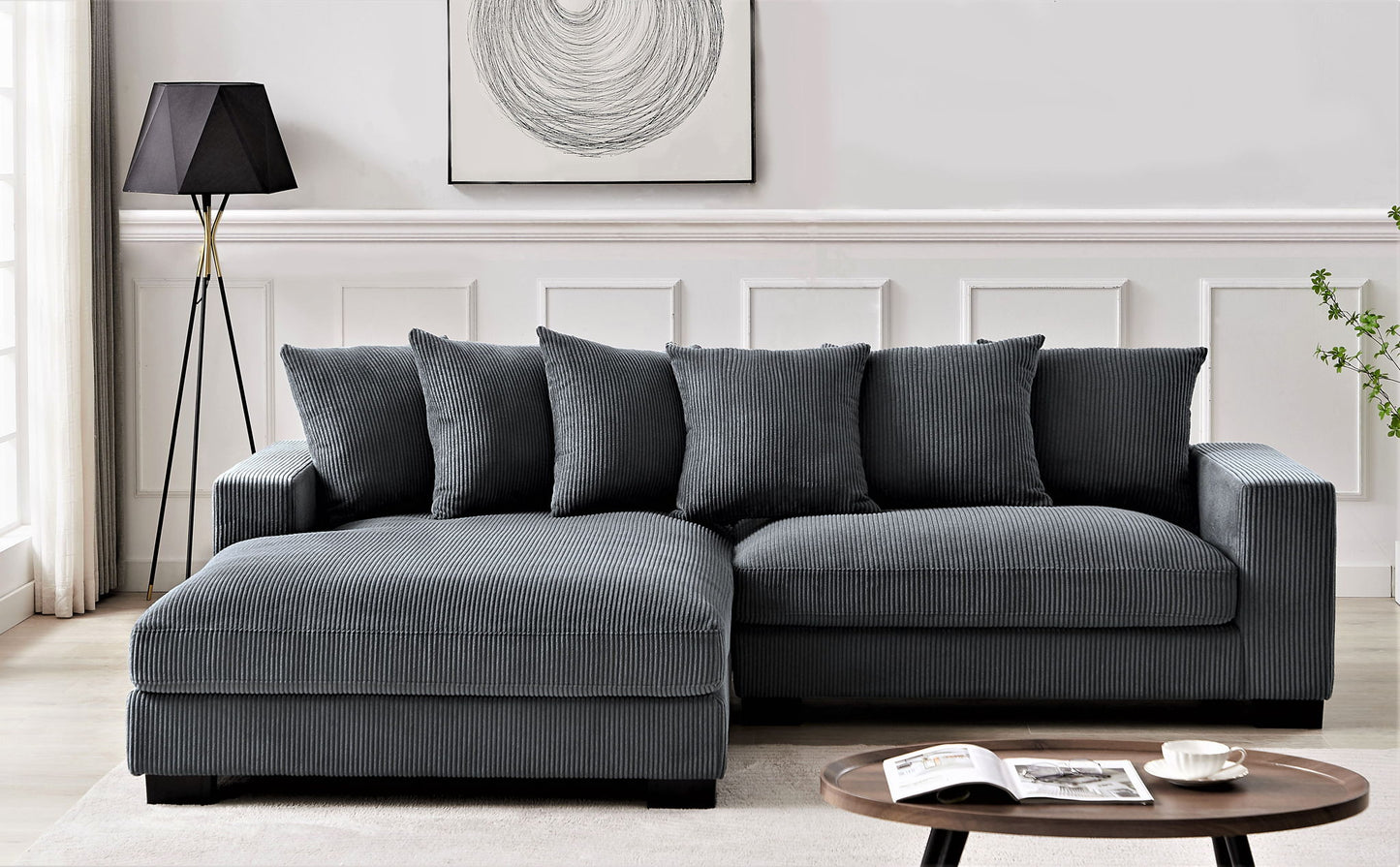 Luxe - Oversized 2 Piece Sectional Couches For Living Room, L Shaped Sofa With Chaise US Pride