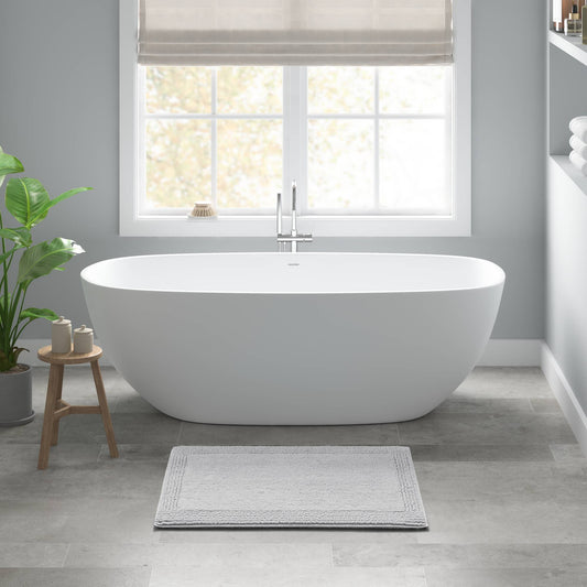 Splendor - 20" x 30" Tufted Reversible Bath Rug - Gray Madison Park Signature