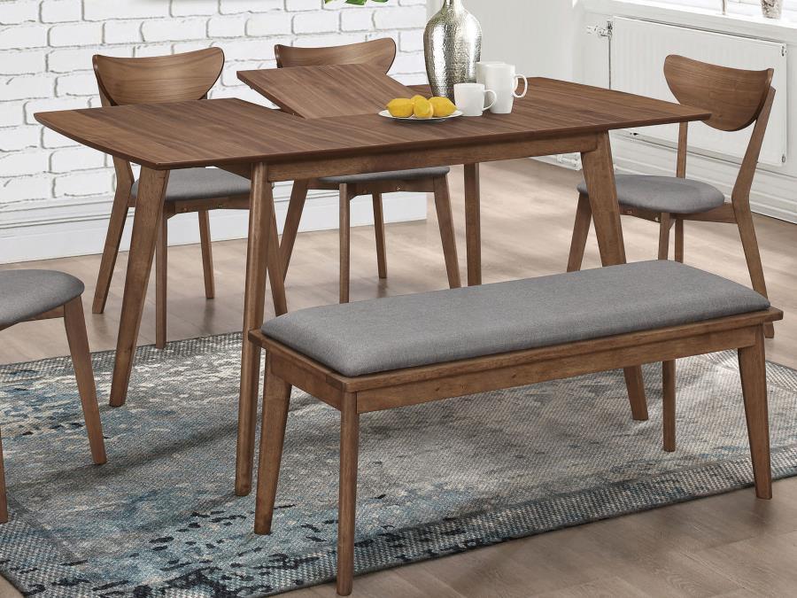 Alfredo - Extension Leaf Dining Table - Natural Walnut CoasterEveryday