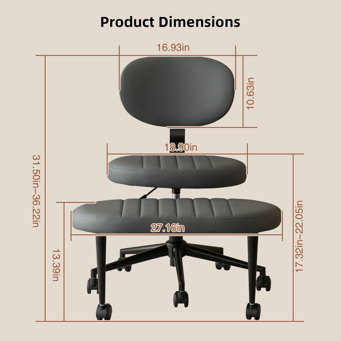 Ergonomic Cross Legged Office Chair With Back Support Home Essentials