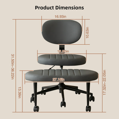 Ergonomic Cross Legged Office Chair With Back Support Home Essentials