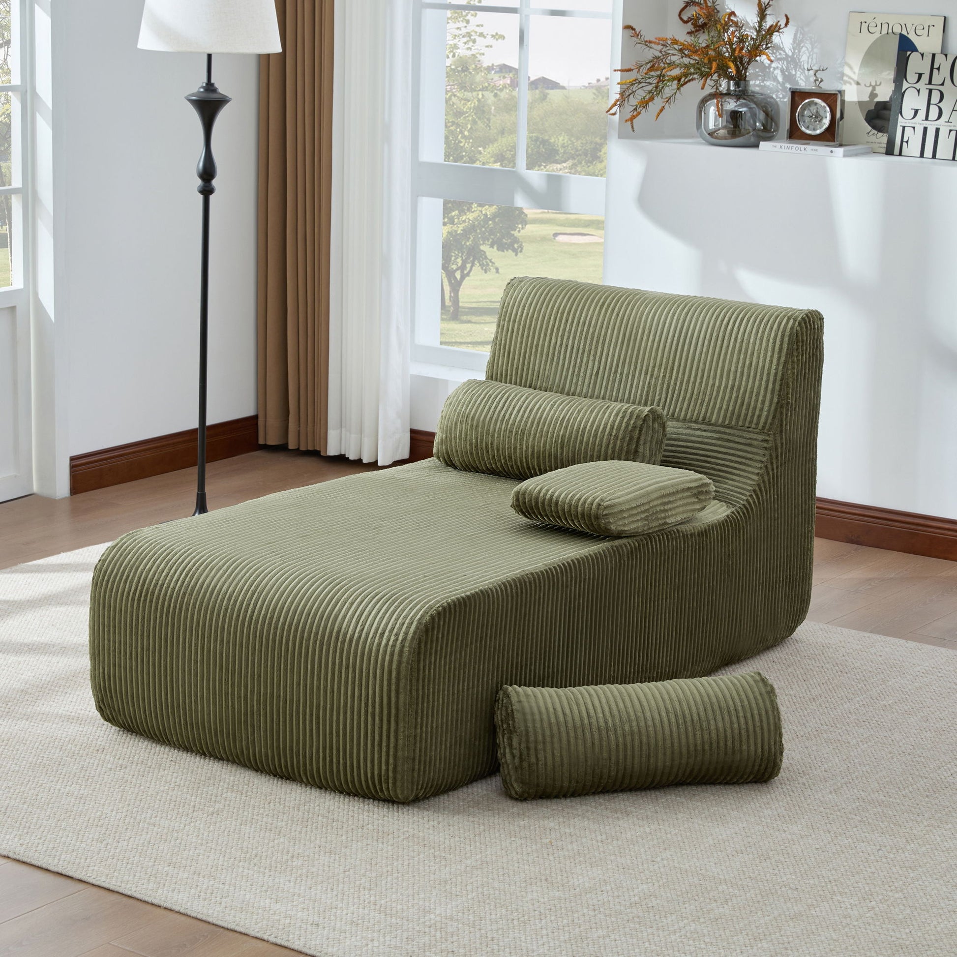 Modern Chaise With Ergonomic Design Hearth and Haven