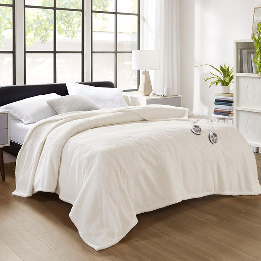 Dream Soft Heated - Queen Blanket - Ivory Serta
