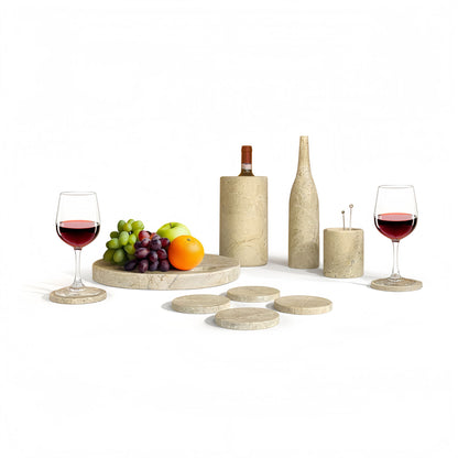 10 Pieces Luxury Natural Marble Dining Room Accessories Set Daily Nest