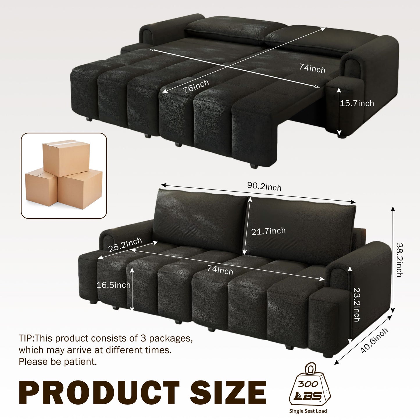 4 Seater Modern Couch With Seats Storage Home Essentials