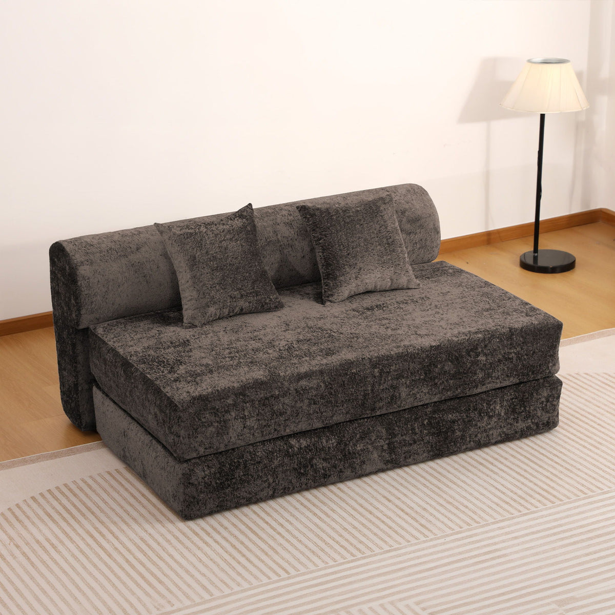 Convertible Design Sofa Bed, 2 Seater Fold Out Floor Couch Home Essentials
