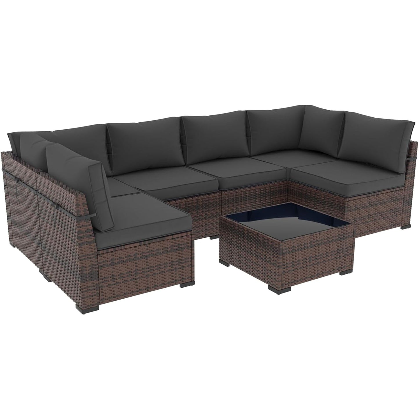 14 Pack Cushion Covers For 7 Piece Wicker Rattan Sectional Sofa Home Essentials