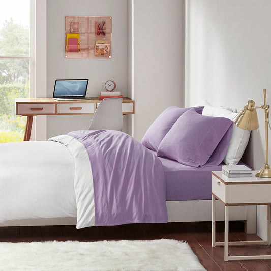 Twin Long All Season Sheet Set - Purple