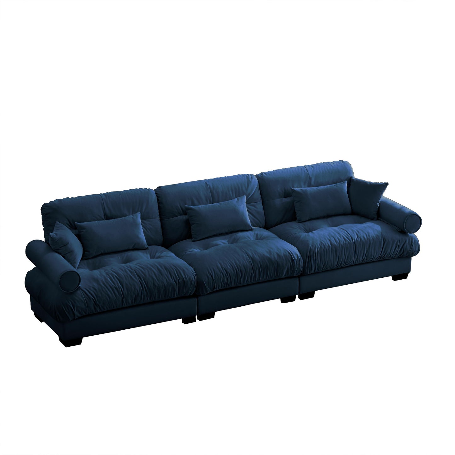 Modern Oversize Sofa With Cloud Like Comfort, Featuring Waist And Throw Pillows Home Essentials