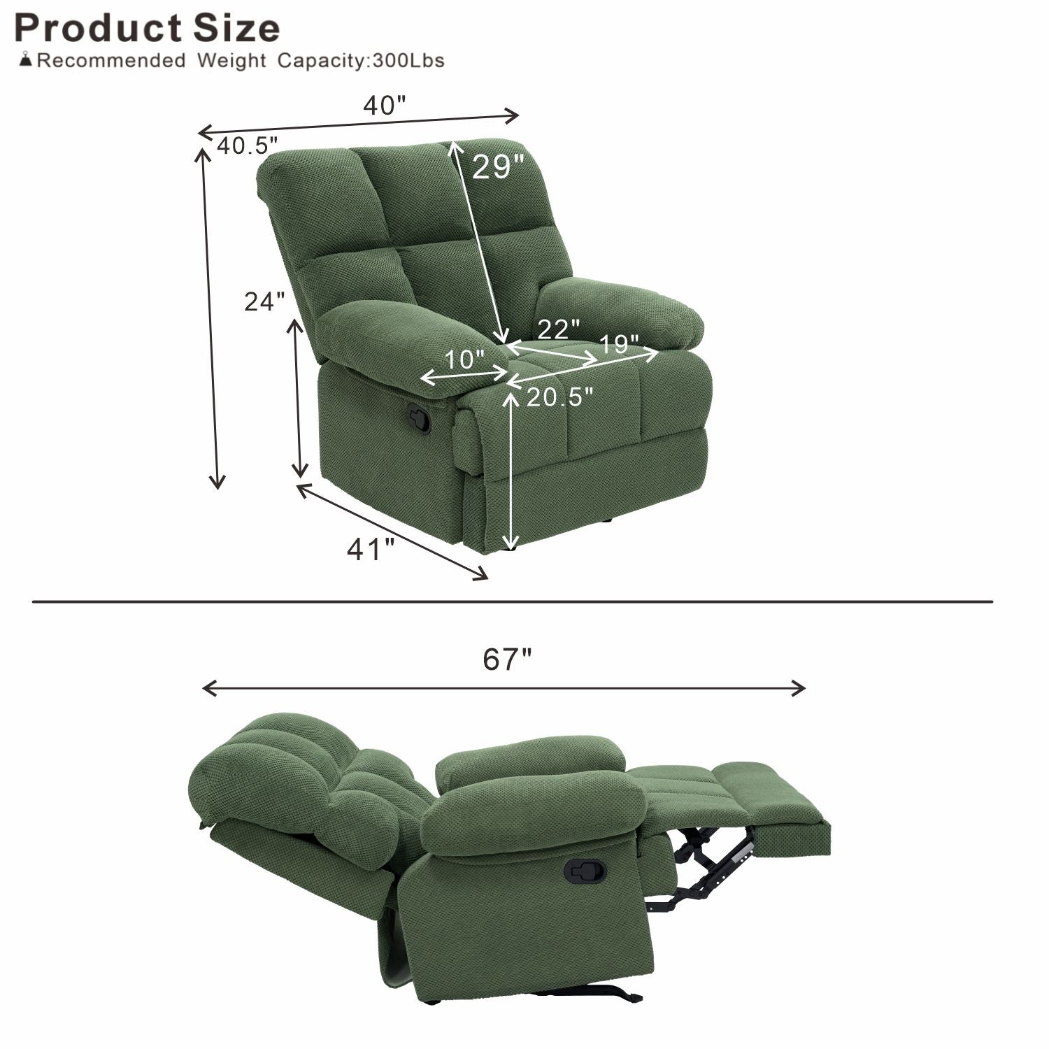 Manual Rocker Recliner Chair Home Essentials