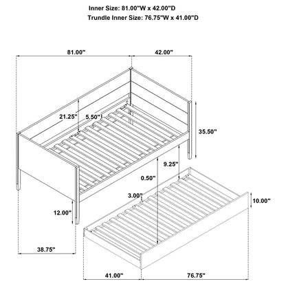 Stewart - Twin Daybed With Trundle - Natural Furniture Max