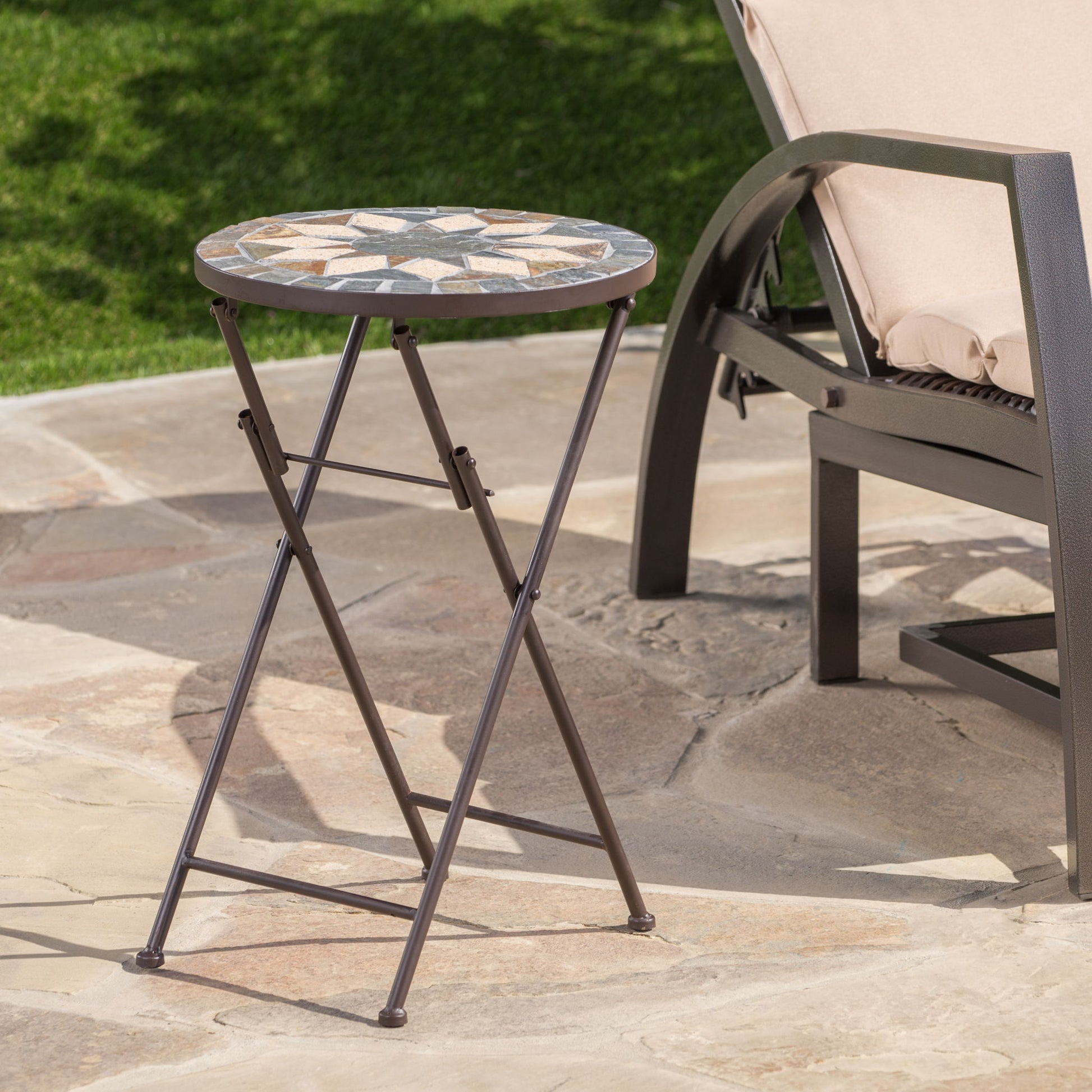 Silvester - End Table - Beige / Black Noble House