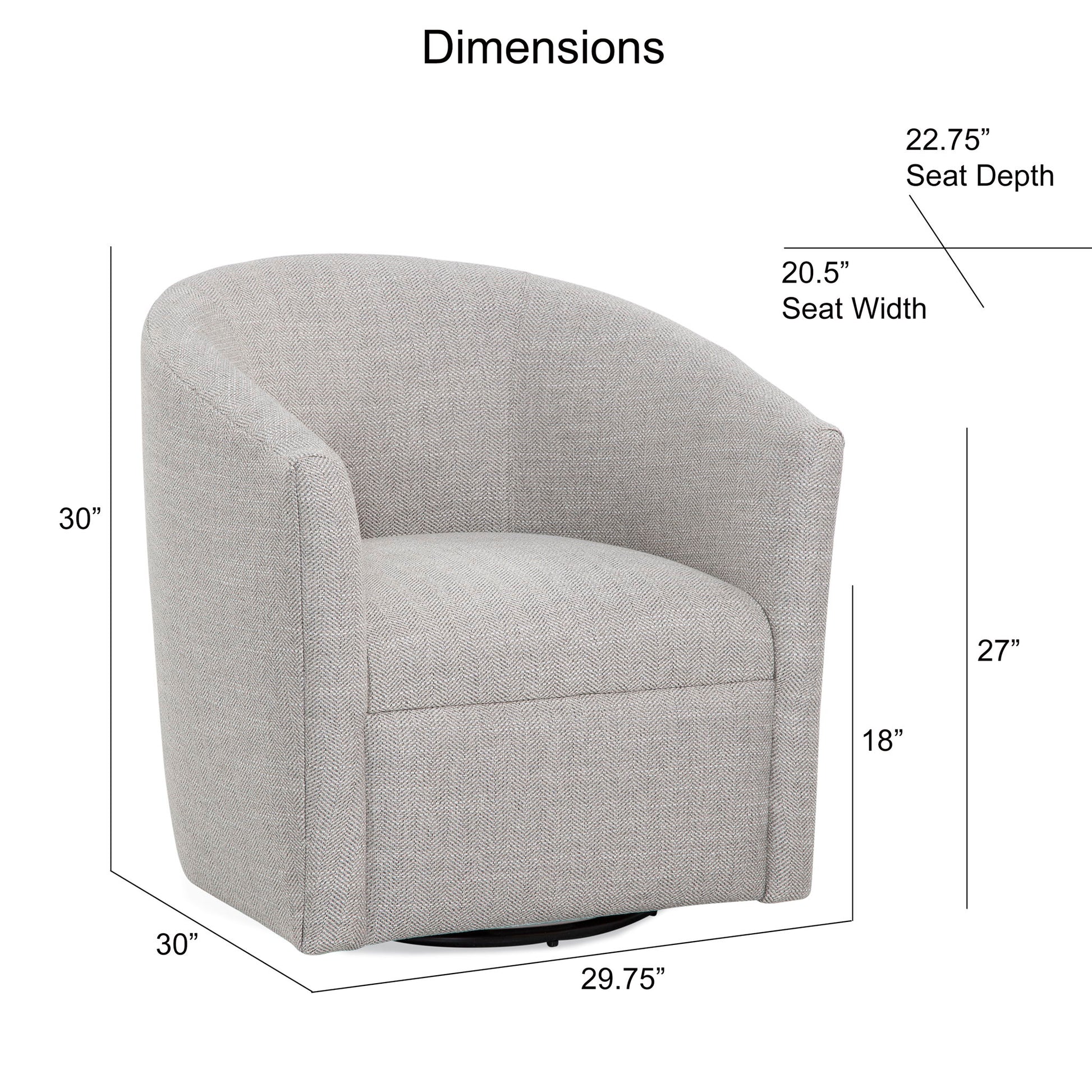 Lainey - Swivel Barrel Chair With 360 Degree Rotation Ridgecrest Home
