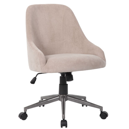 Enveloping Bucket Back Swivel Computer Chair For Home Decor - Beige Home Essentials
