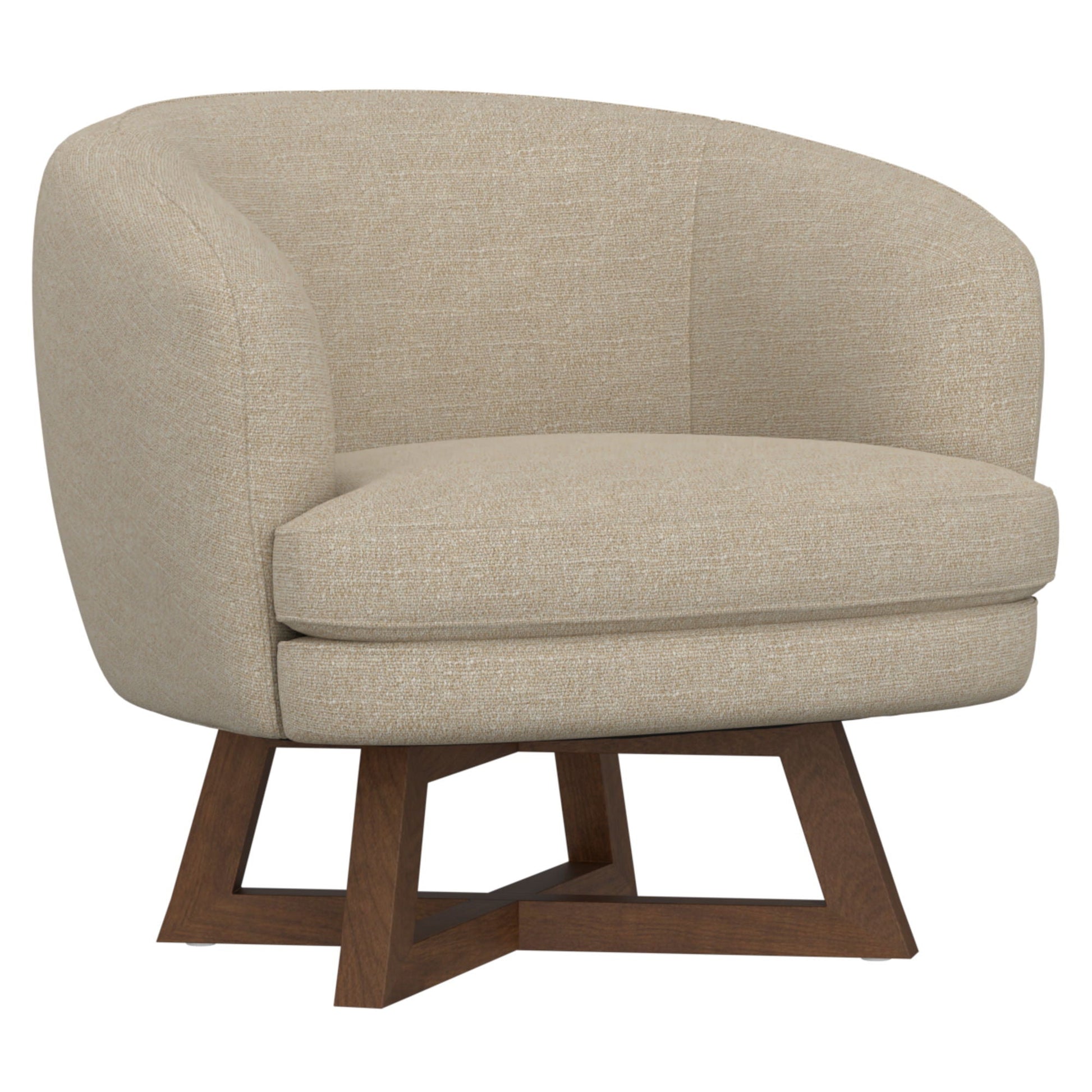 Swivel Accent Chair With Sculptural Base Emerald Home