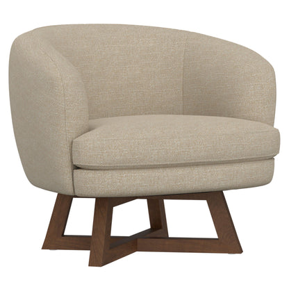 Swivel Accent Chair With Sculptural Base Emerald Home