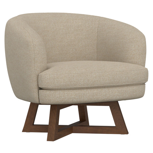 Swivel Accent Chair With Sculptural Base Emerald Home