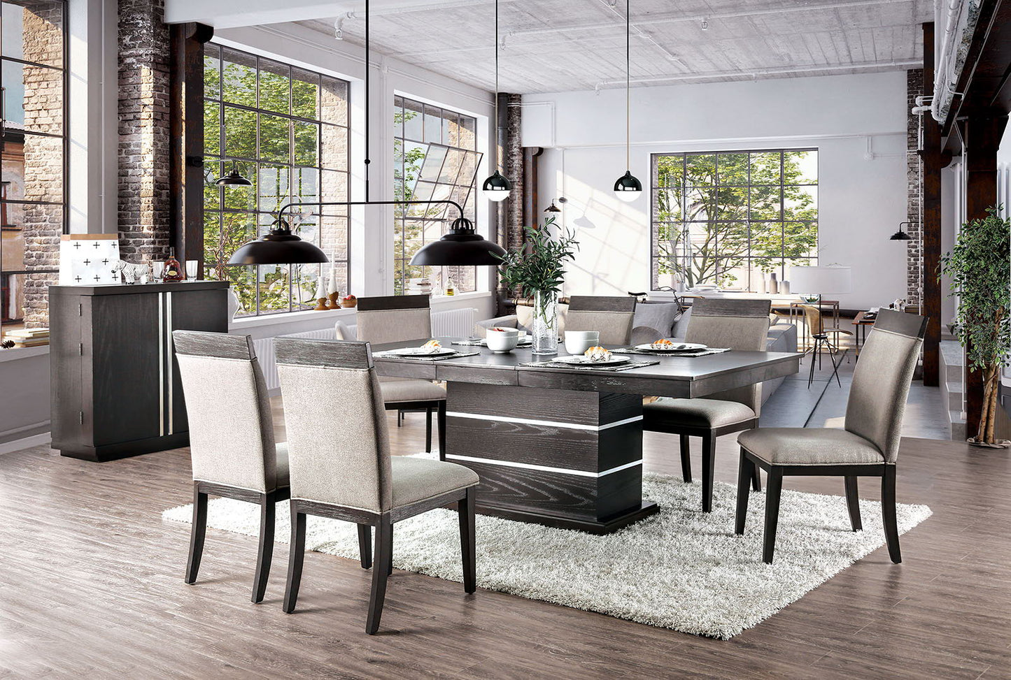 Modoc - Dining Table - Espresso / Beige