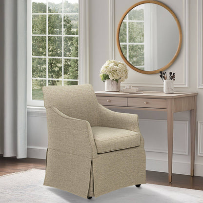London - Upholstered Skirted Dining Arm Chair JLA