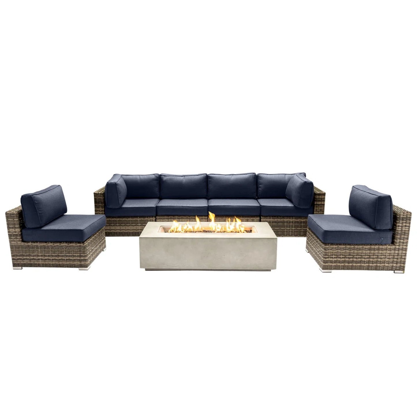 Outdoor Elegance Conversation Set With Fire Pit LSI Patio Furniture