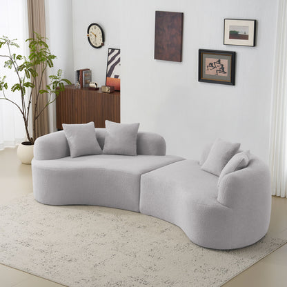 Curved 4 Seater Full Compression Sponge Sofa Home Essentials