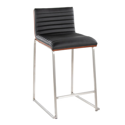 Mason Mara - Contemporary Fixed Height Counter Stool (Set of 2) Lumi Source