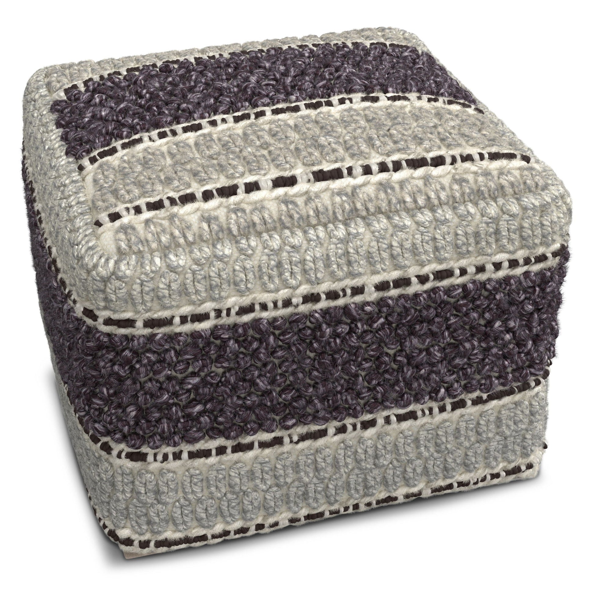 Grady - Handcrafted Square Pouf Simpli-Home