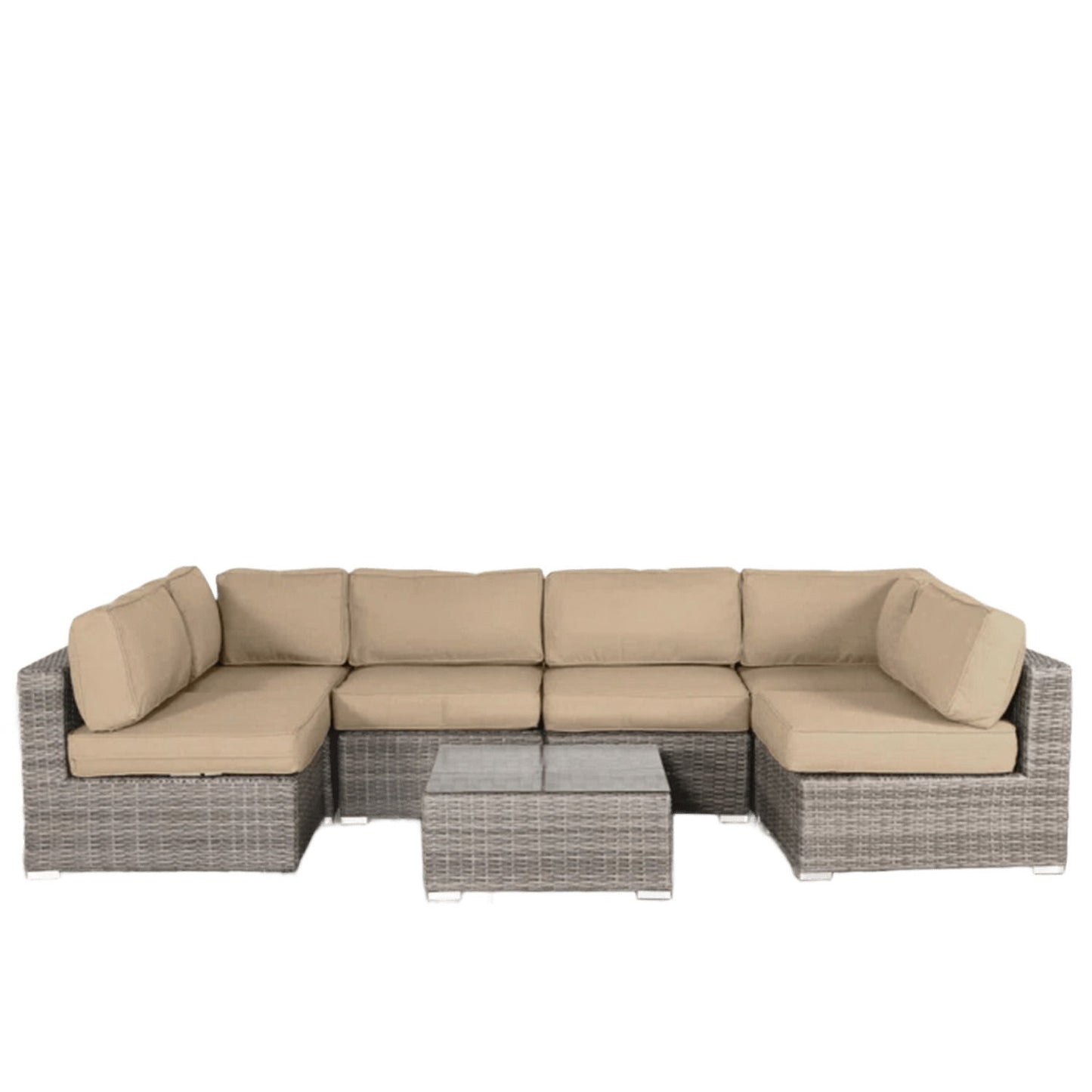 Seating Set With Cushions Handcrafted Wicker Design LSI Patio Furniture