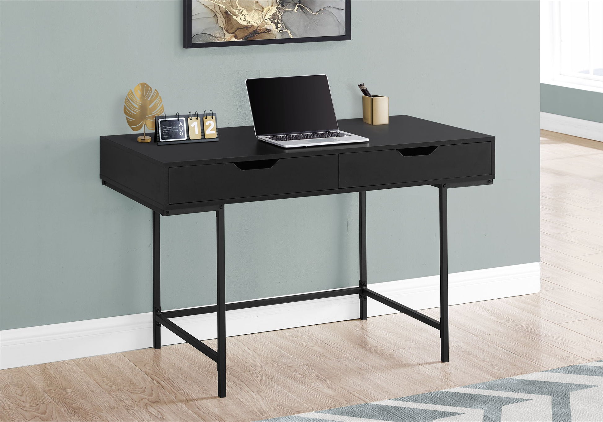 Computer Desk For Home Office, Laptop, Storage Drawers, Contemporary & Modern 8th Street
