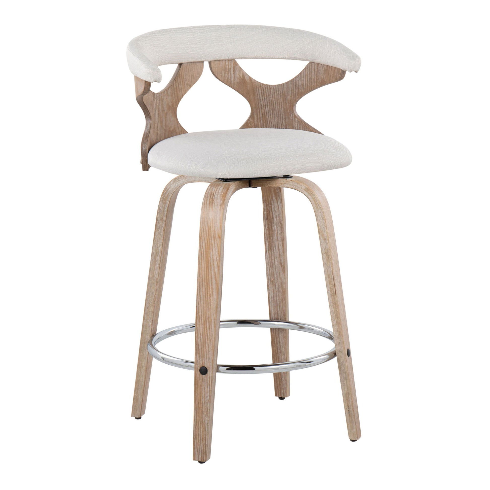 Gardenia - Mid Century Modern Fixed Height Counter Stool With Swivel (Set of 2) Lumi Source