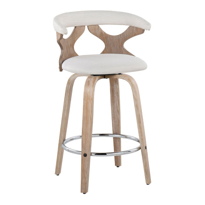 Gardenia - Mid Century Modern Fixed Height Counter Stool With Swivel (Set of 2) Lumi Source