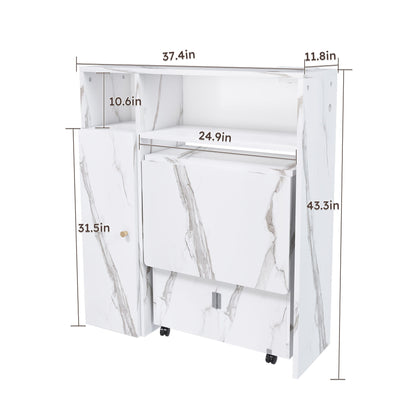 Multifunctional Folding Dining Table With Wall-Mounted Sideboard & Storage Home Essentials