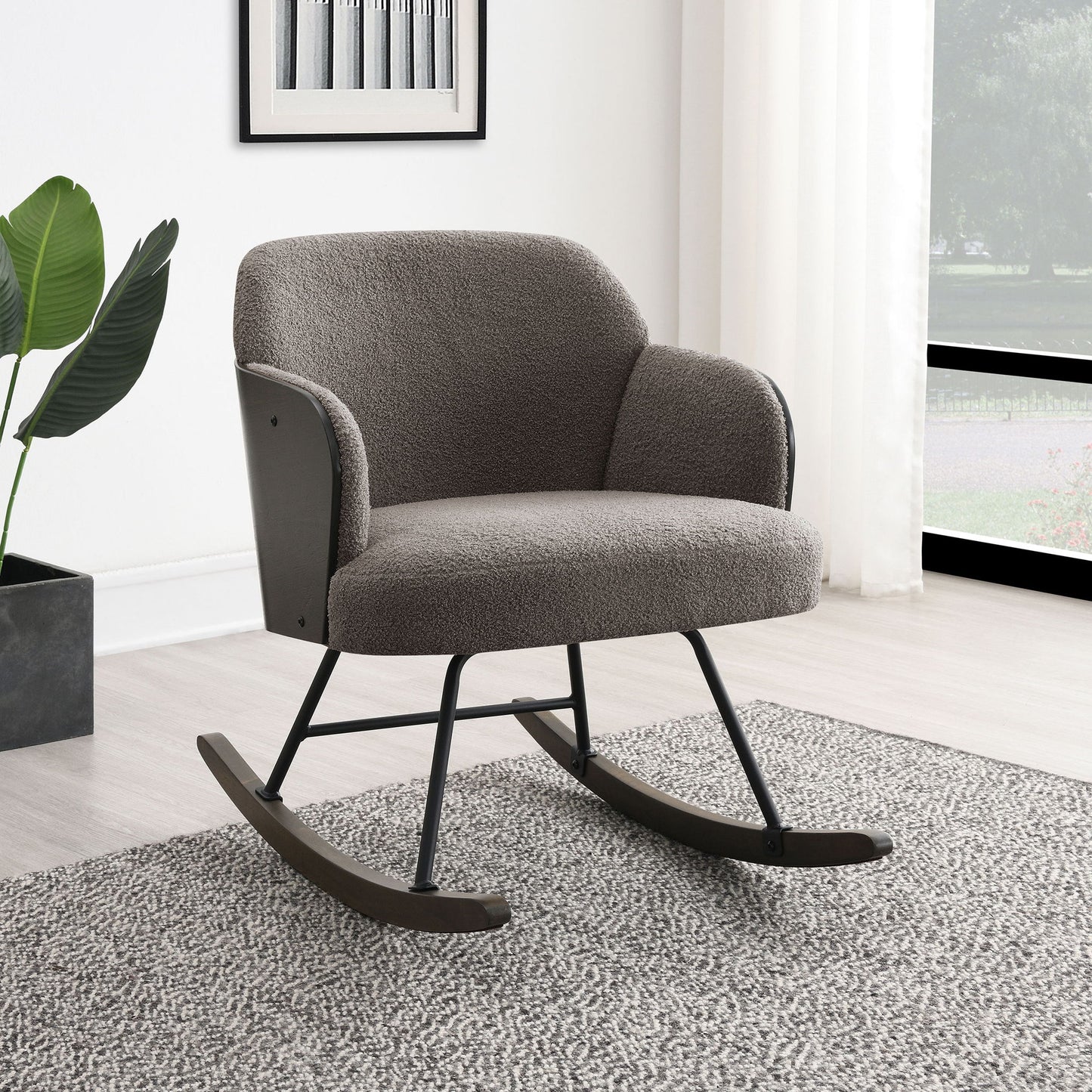Valera - Upholstered Mid Back Rocking Chair Furniture Max