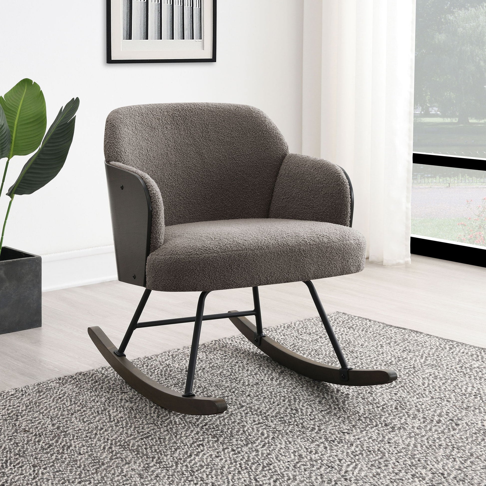 Valera - Upholstered Mid Back Rocking Chair Furniture Max