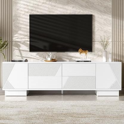 Modern TV Stand With Storage Cabinets, 4 Drawers Hearth and Haven