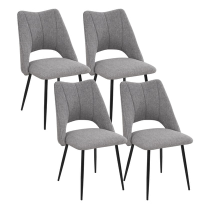 Chair With High Resilience Filling, Adjustable Feet For Kitchens (Set of 4) Home Essentials