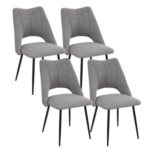 Chair With High Resilience Filling, Adjustable Feet For Kitchens (Set of 4) Home Essentials
