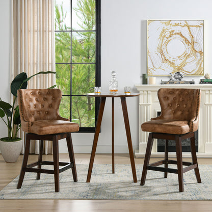 Holmes - Tufted High Back 360 Swivel Counter Height Barstool Jennifer Taylor Home