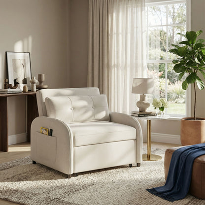 3 In 1 Convertible Sleeper Sofa Bed For Living Room Noble House