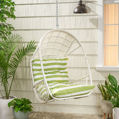 Malia - Wicker Hanging Chair With Cushion Noble House