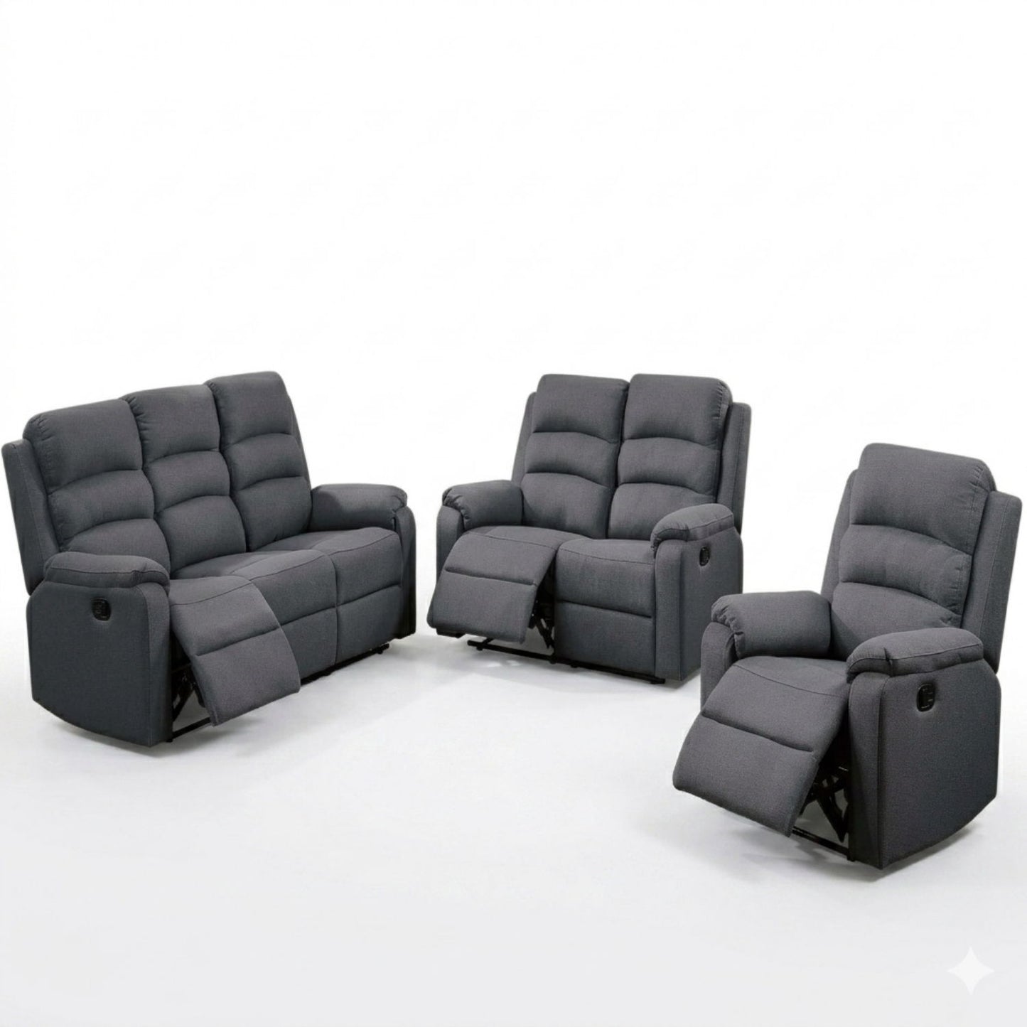 Modern Living Room Set With Manual Recliner Home Essentials