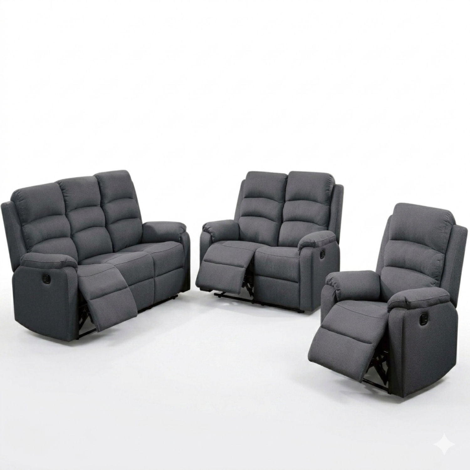 Modern Living Room Set With Manual Recliner Home Essentials
