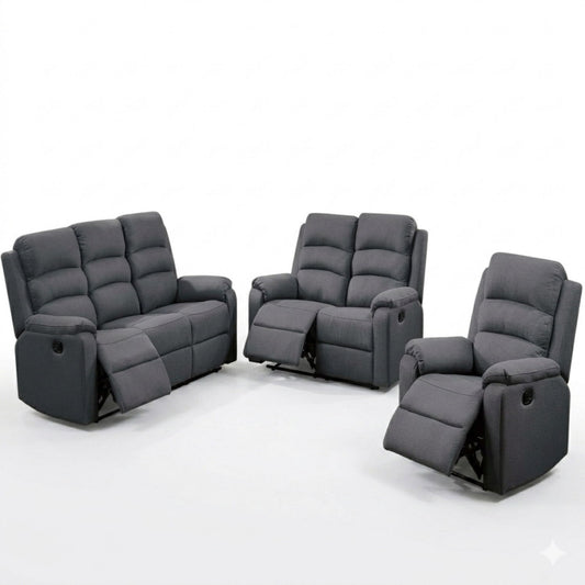 Modern Living Room Set With Manual Recliner Home Essentials