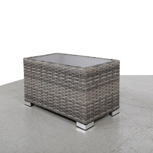 Chesterville - Slatted Side Table With Aluminum Top - Gray LSI Patio Furniture