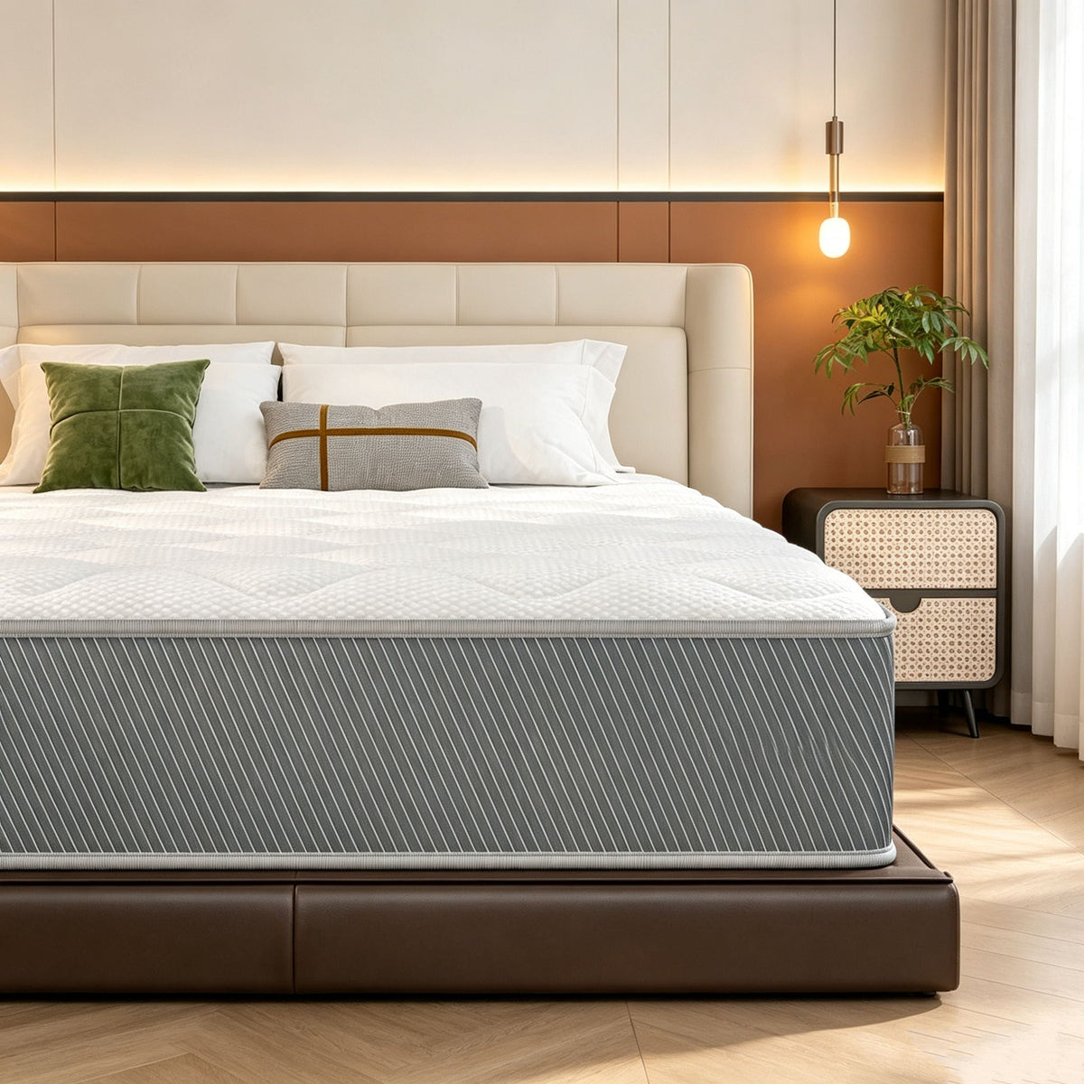 12" Hybrid Mattress With Individual Pocket Coils, Memory Foam Daily Nest